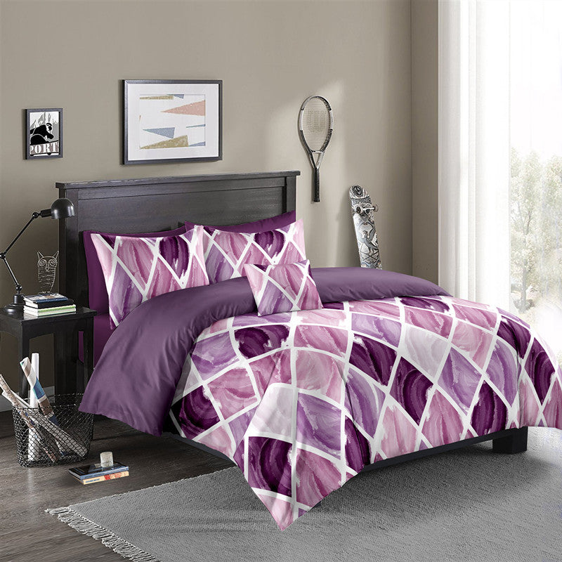 Diamond Check Quilt Cover Bed Set