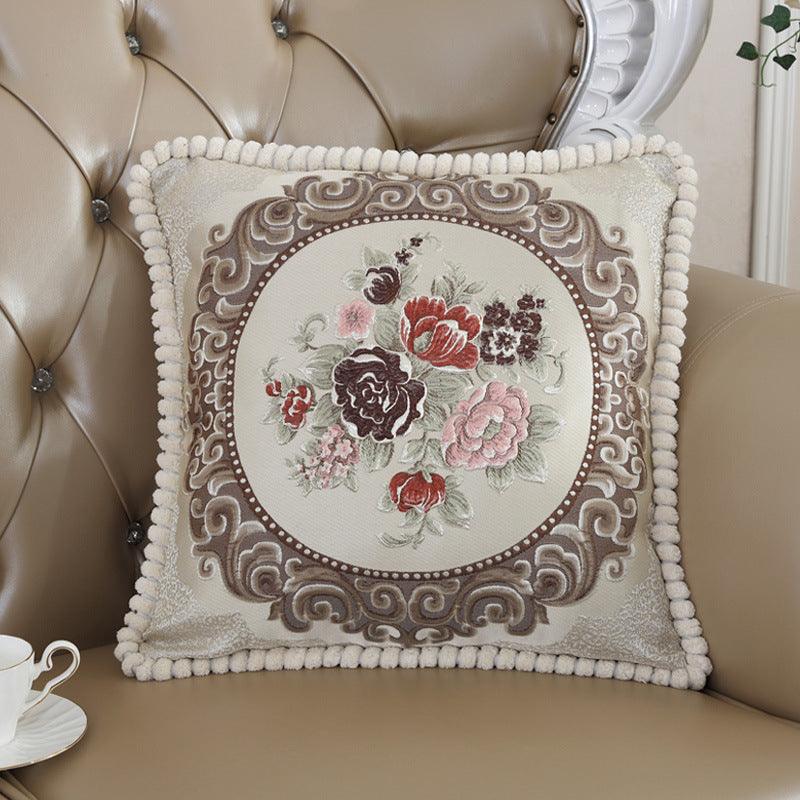 Embroidered Jacquard Cushion Cover - Elva Jade's Corner
