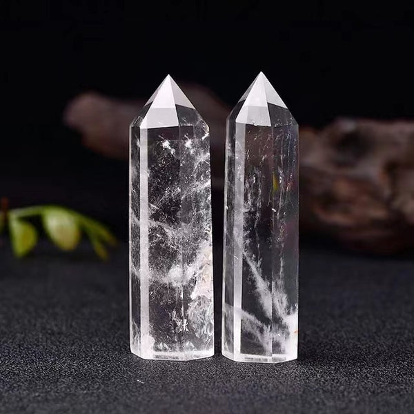 Natural white Crystal clear quartz Stone