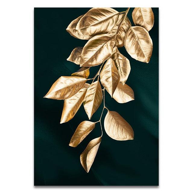 Gold leaf canvas wall painting - Elva Jade's Corner