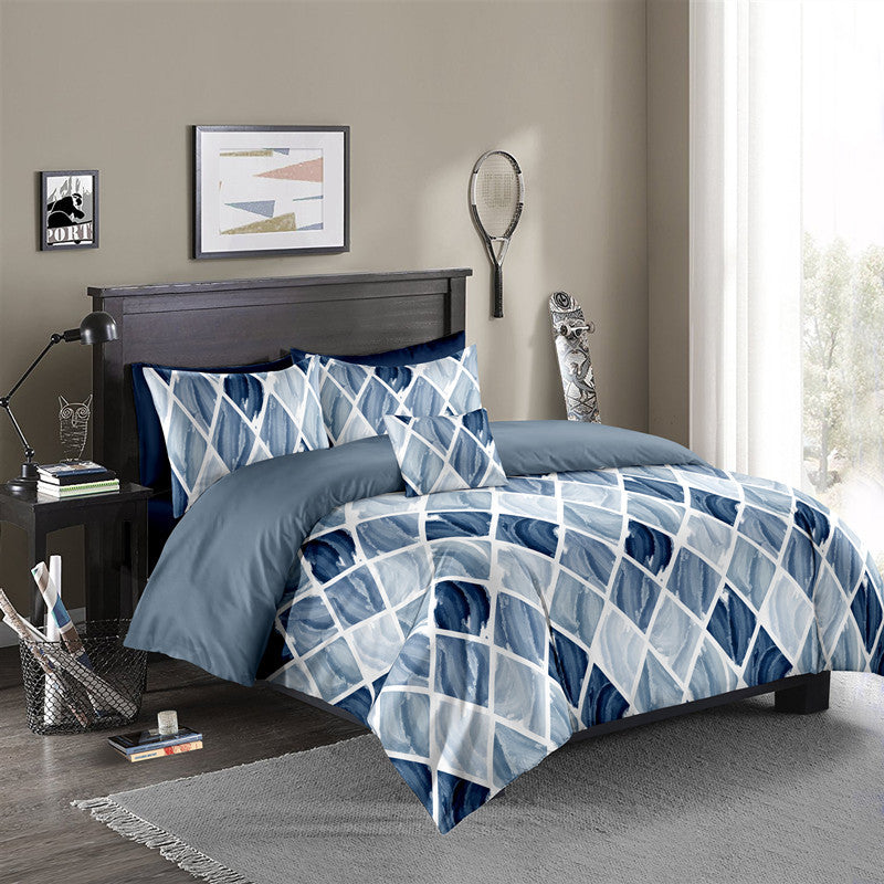 Diamond Check Quilt Cover Bed Set