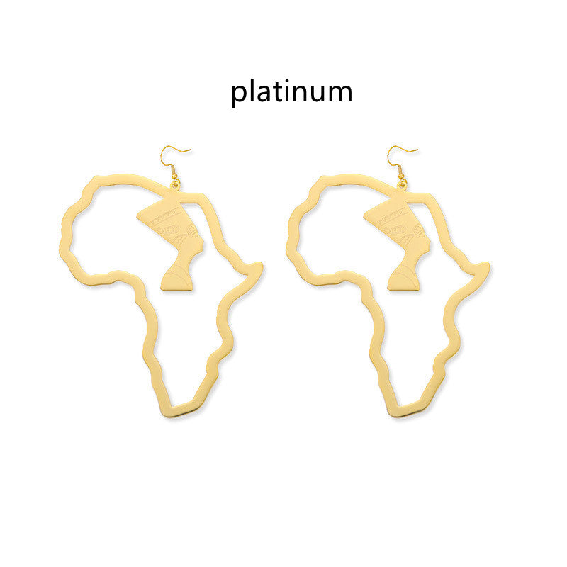 Gold Stainless Steel Egyptian Hollow Earwear
