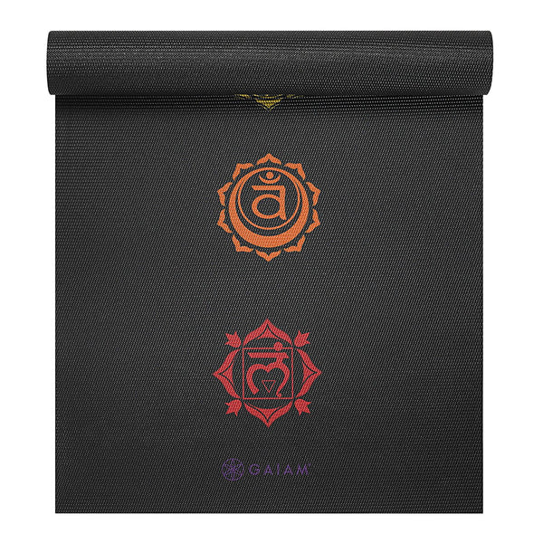 Yoga Mat, Black Chakra Mat