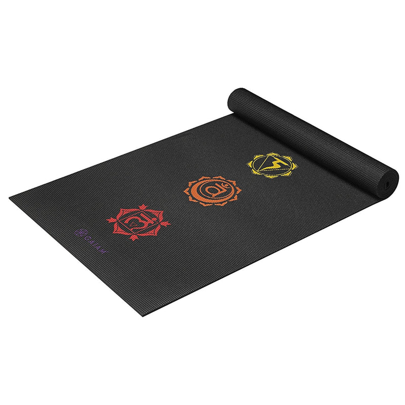 Yoga Mat, Black Chakra Mat