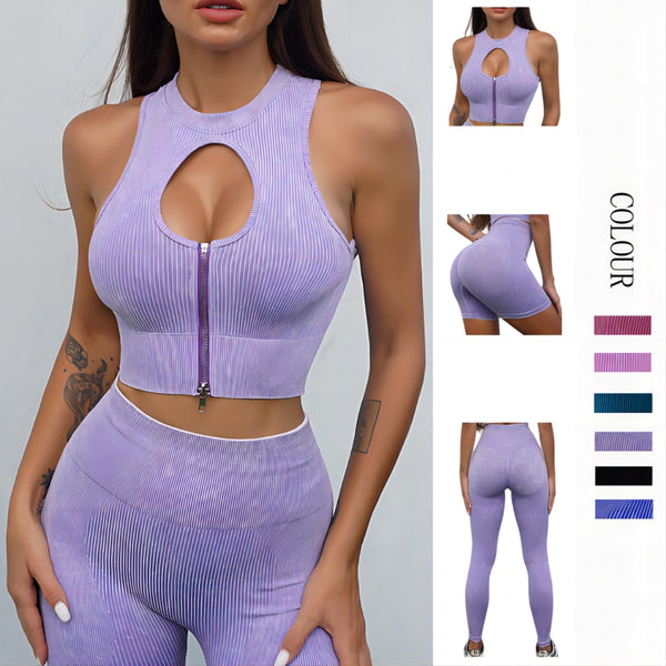 Push Up Workout Set Yoga Wear Two Piece Outfit 2023